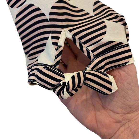 Ivanka Trump Blouse Women XL BowTie Cuff 3/4 Sleeve Travel Casual Tunic Top - Picture 5 of 12